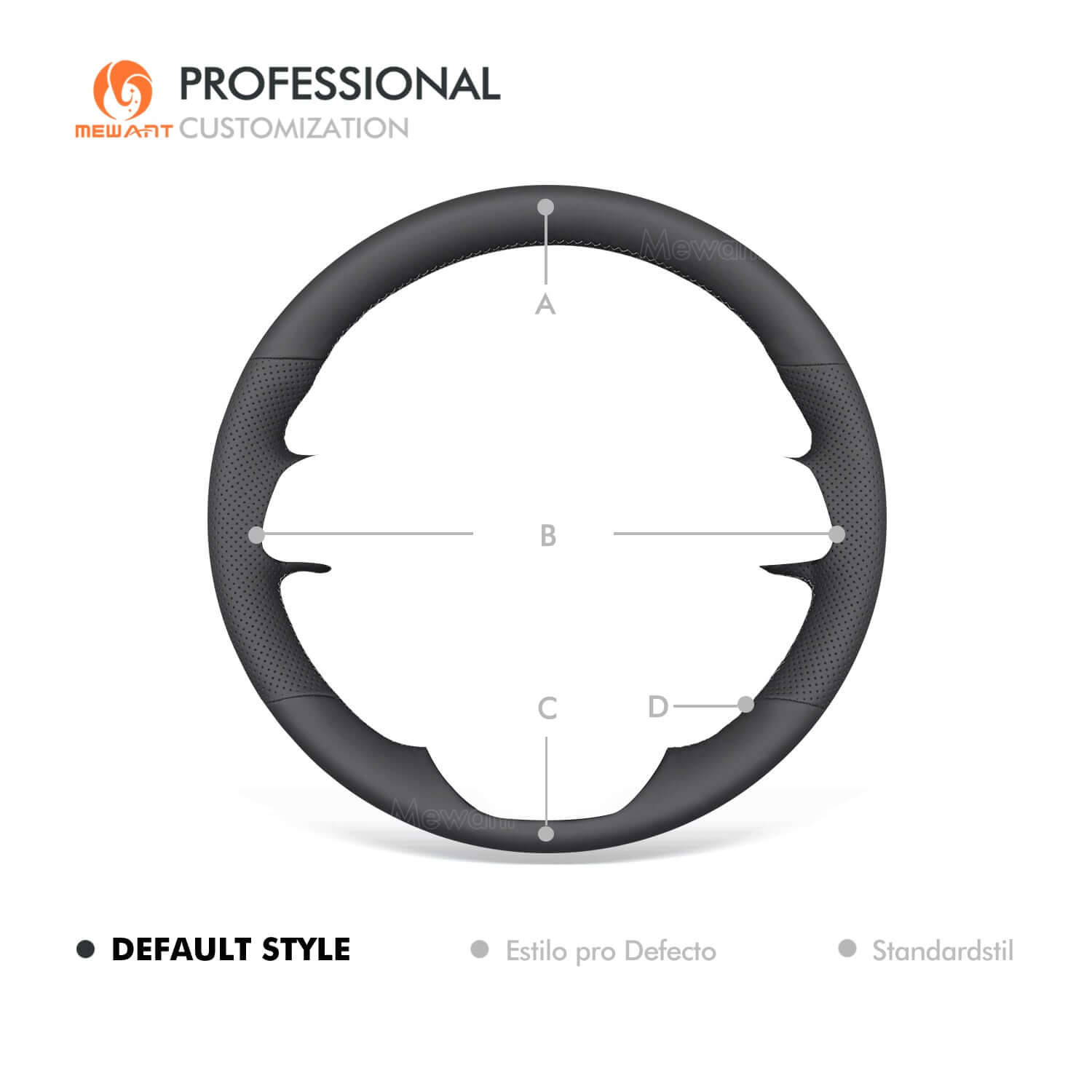MEWANT Black Leather Suede Car Steering Wheel Cover for LDV T60 2017 - 2020 - Alcantara, Leather, Carbon Fiber, Easy Install, Non - Slip, Best Steering Wheel Cover