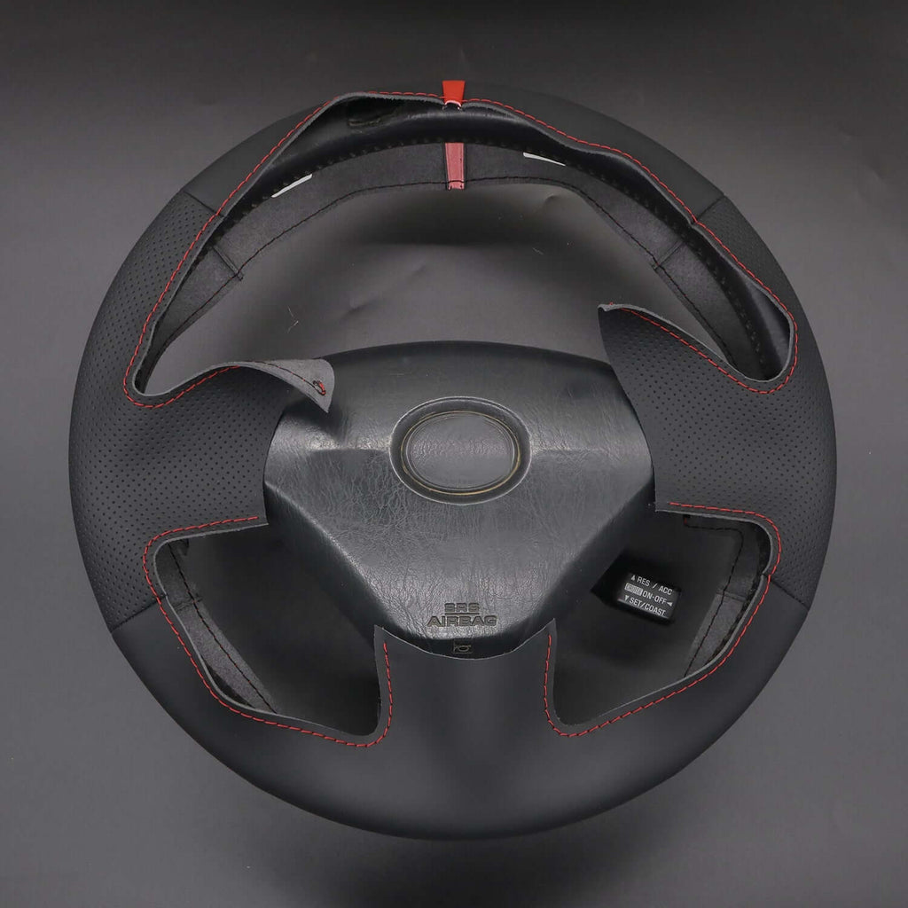 MEWANT Black Leather Suede Car Steering Wheel Cover for Lexus GS300 GS400 1998 - 2000 - Alcantara, Leather, Carbon Fiber, Easy Install, Non - Slip, Best Steering Wheel Cover