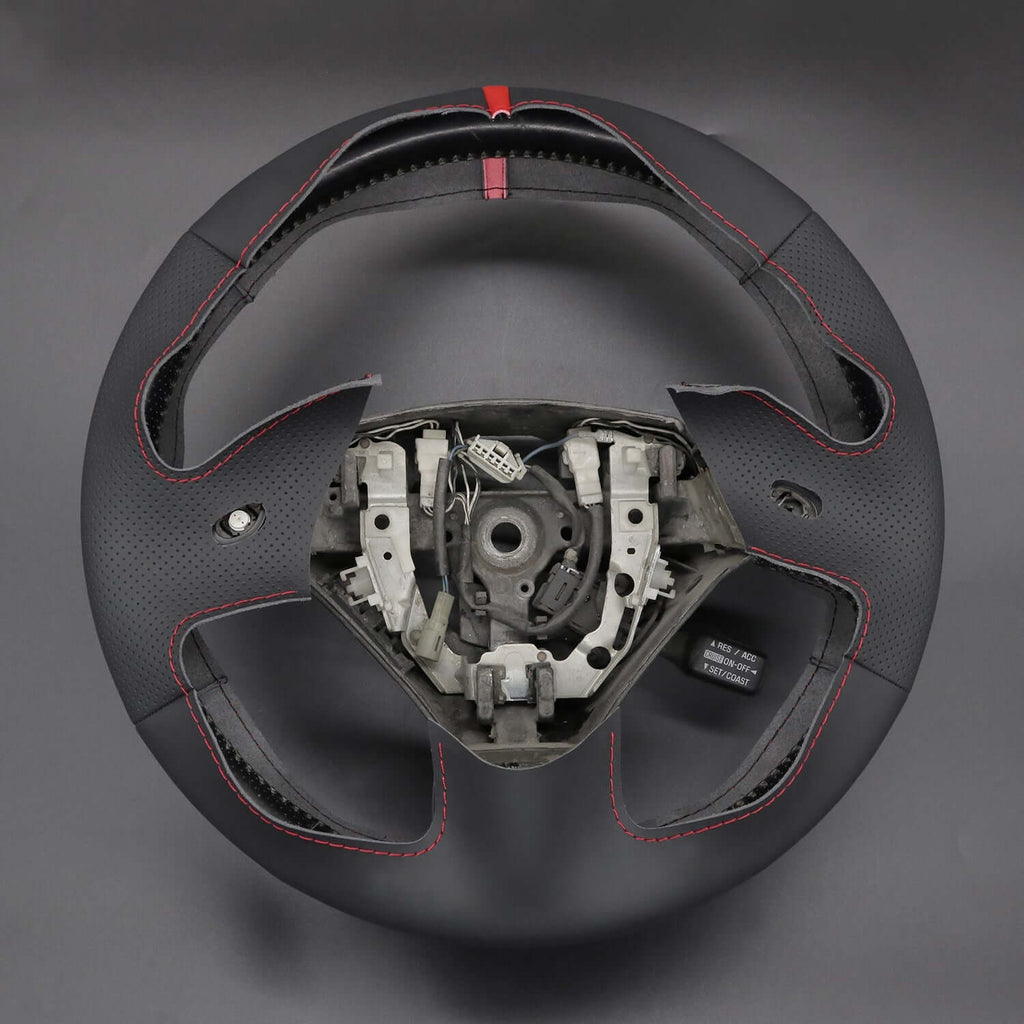 MEWANT Black Leather Suede Car Steering Wheel Cover for Lexus GS300 GS400 - Alcantara, Leather, Carbon Fiber, Easy Install, Non - Slip, Best Steering Wheel Cover