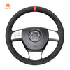 MEWANT Black Leather Suede Car Steering Wheel Cover for Mazda 6 (US) Mazda 8 CX - 9 CX9 - Mewant Cover