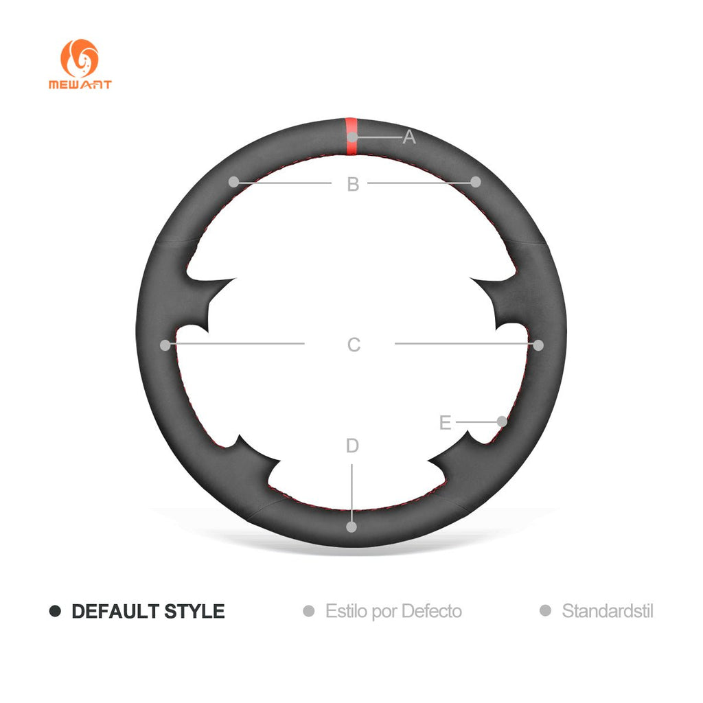 MEWANT Black Leather Suede Car Steering Wheel Cover for Mercedes Benz CL - Class C215 S - Class W220 - Alcantara, Leather, Carbon Fiber, Easy Install, Non - Slip, Best Steering Wheel Cover