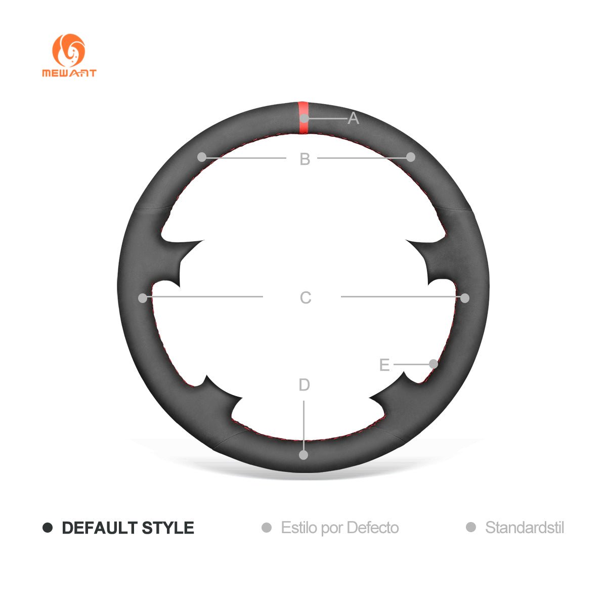 MEWANT Black Leather Suede Car Steering Wheel Cover for Mercedes Benz CL - Class C215 S - Class W220 - Alcantara, Leather, Carbon Fiber, Easy Install, Non - Slip, Best Steering Wheel Cover