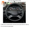 MEWANT Black Leather Suede Car Steering Wheel Cover for Mercedes Benz GL - Class X164/ M - Class W164/ R - Class - Alcantara, Leather, Carbon Fiber, Easy Install, Non - Slip, Best Steering Wheel Cover