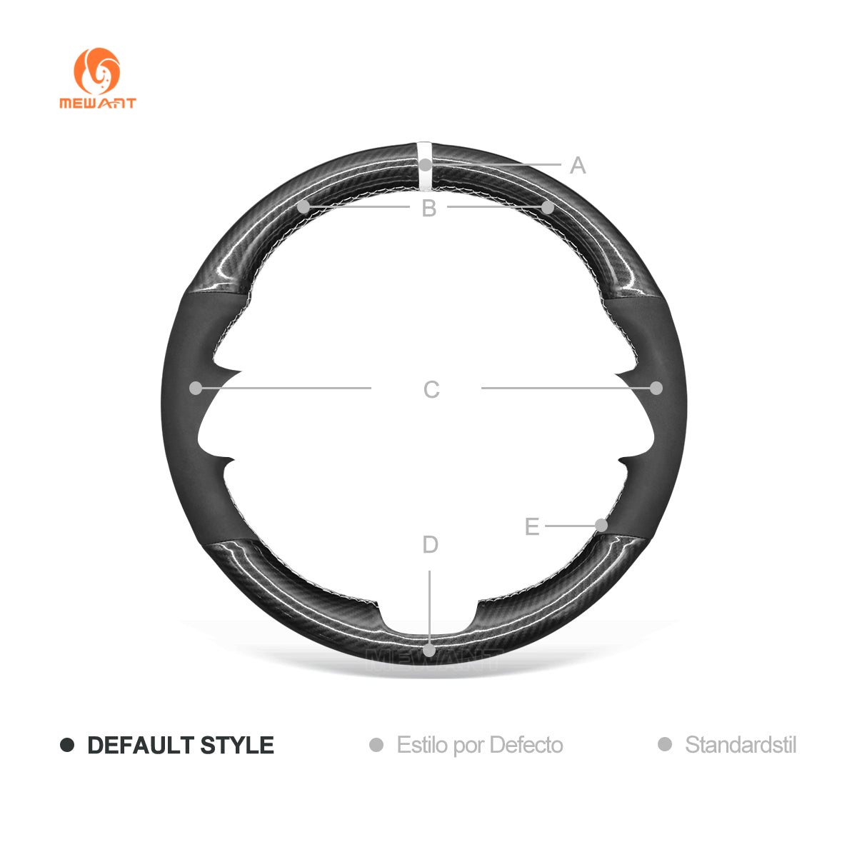 MEWANT Black Leather Suede Car Steering Wheel Cover for Mercedes Benz W177 W205 C118 C257 W463 H247 X247 W167 - Alcantara, Leather, Carbon Fiber, Easy Install, Non - Slip, Best Steering Wheel Cover