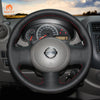 MEWANT Black Leather Suede Car Steering Wheel Cover for Nissan Cube /Cube Z12 - Mewant Cover