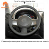 MEWANT Black Leather Suede Car Steering Wheel Cover for Nissan Cube (Z12) /Micra /NV200 /Versa /Versa Note /Almera N17 - Mewant Cover