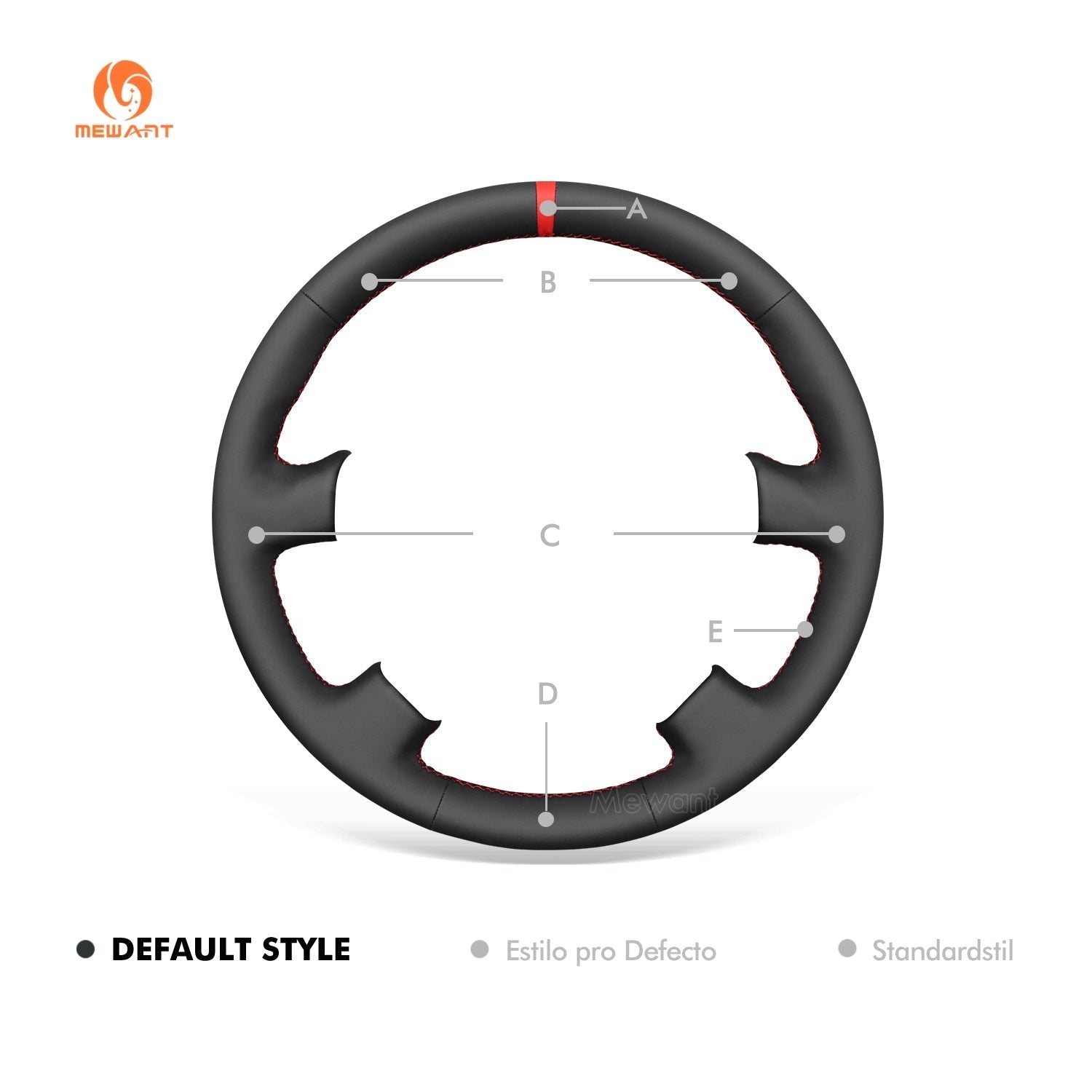 MEWANT Black Leather Suede Car Steering Wheel Cover for Nissan Stagea - Alcantara, Leather, Carbon Fiber, Easy Install, Non - Slip, Best Steering Wheel Cover