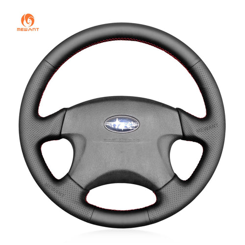 MEWANT Black Leather Suede Car Steering Wheel Cover for Subaru Forester Impreza Legacy Outback Baja - Mewant Cover