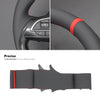 MEWANT Black Leather Suede Car Steering Wheel Cover for Suzuki Swift 2008 - 2021 - Mewant Cover