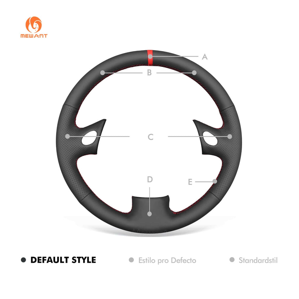 MEWANT Black Leather Suede Car Steering Wheel Cover for Toyota Aristo 1998 - 2005 - Alcantara, Leather, Carbon Fiber, Easy Install, Non - Slip, Best Steering Wheel Cover