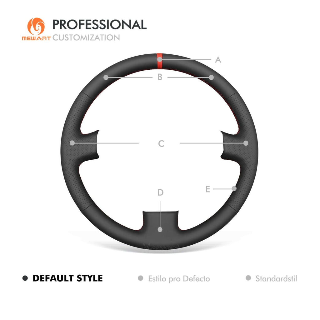 MEWANT Black Leather Suede Car Steering Wheel Cover for Toyota Land Cruiser Prado 1996 - 2002 - Alcantara, Leather, Carbon Fiber, Easy Install, Non - Slip, Best Steering Wheel Cover