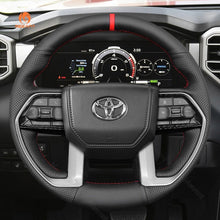 Carica l&#39;immagine nel visualizzatore Galleria, MEWANT Black Leather Suede Car Steering Wheel Cover for Toyota Tacoma 2024 / Tundra 2022 - 2024 / Sequoia 2023 - 2024 - Mewant Cover
