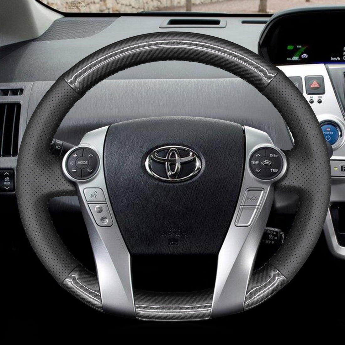 MEWANT Steering Wheel Cover for Toyota Prius Prius C Prius V 2009-2021