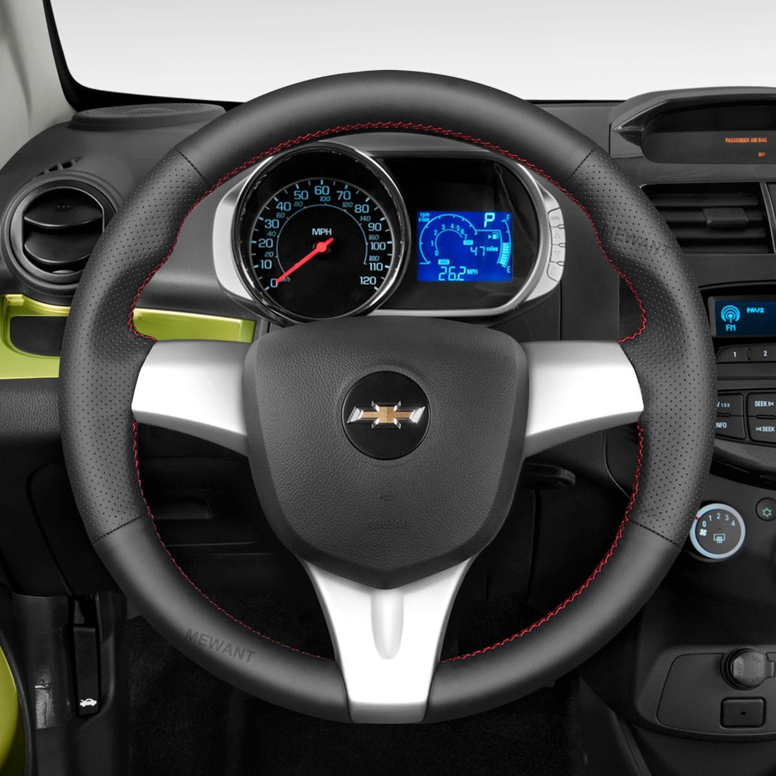 MEWANT Steering Wheel Cover for Chevrolet Spark Spark EV for Holden Barina Spark 2013-2016