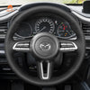 MEWANT Black PU Leather Real Genuine Leather Car Steering Wheel Cover for Mazda CX - 30 CX30 2019 - 2020 Mazda 3 Axela 2019 - 2020 - Mewant Cover