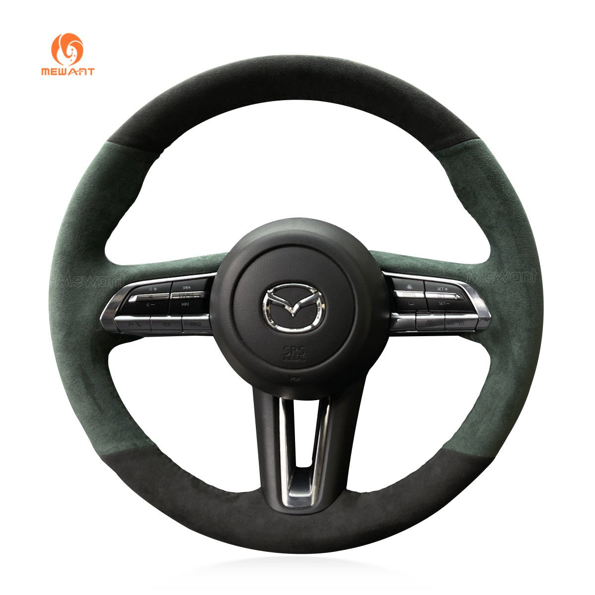 MEWANT Black PU Leather Real Genuine Leather Car Steering Wheel Cover for Mazda CX - 30 CX30 2019 - 2020 Mazda 3 Axela 2019 - 2020 - Mewant Cover