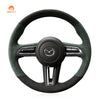 MEWANT Black PU Leather Real Genuine Leather Car Steering Wheel Cover for Mazda CX - 30 CX30 2019 - 2020 Mazda 3 Axela 2019 - 2020 - Mewant Cover