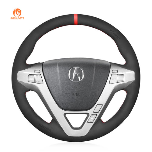 MEWANT Black Suede Car Steering Wheel Cover for Acura MDX 2007 - 2013 - Mewant Cover