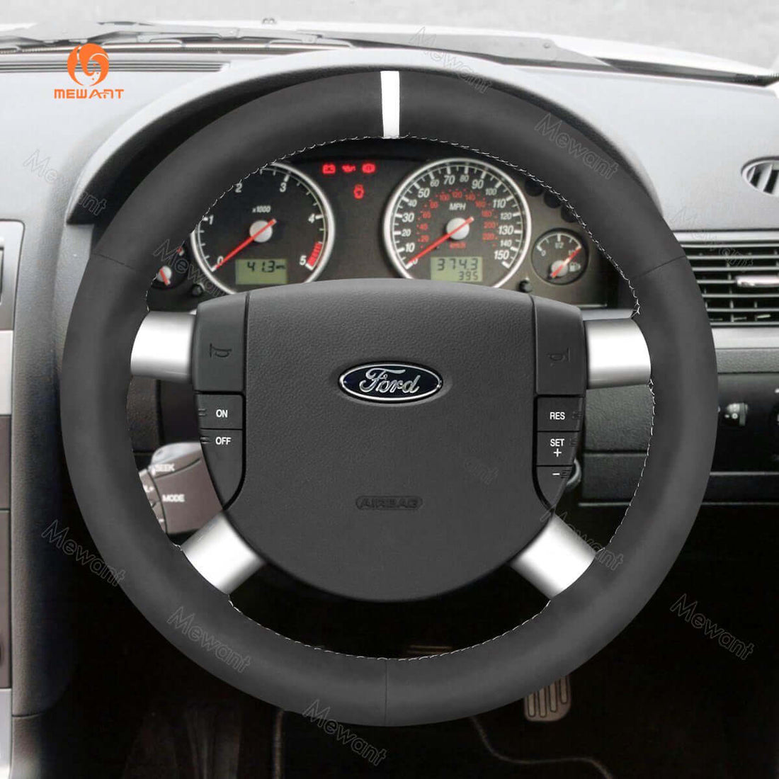 MEWANT Steering Wheel Cover for Ford Mondeo Galaxy 2000-2007