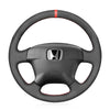 MEWANT Black Suede Car Steering Wheel Cover for Honda Civic 2001 - 2003 / Odyssey 2002 - 2004 / Stream 2000 - 2004 - Mewant Cover