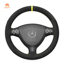 Load image into Gallery viewer, MEWANT Black Suede Car Steering Wheel Cover for Mercedes Benz A - Class W169 2004 - 2012 - Mewant Cover
