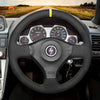 MEWANT Black Suede Car Steering Wheel Cover for Nissan 200SX S15 Silvia Skyline R34 GTR GT - R - Alcantara, Leather, Carbon Fiber, Easy Install, Non - Slip, Best Steering Wheel Cover