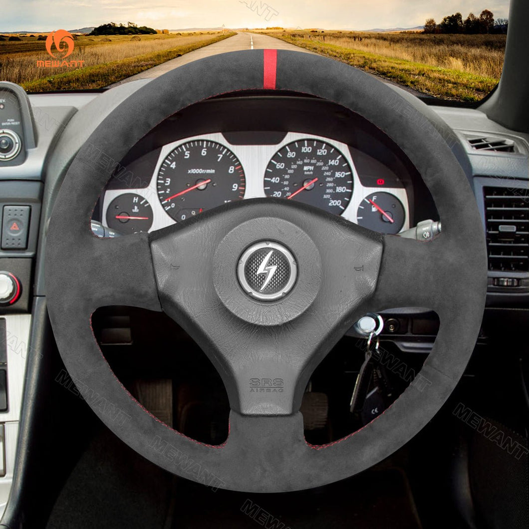 MEWANT Black Suede Car Steering Wheel Cover for Nissan 200SX S15 Silvia Skyline R34 GTR GT - R - Mewant Cover