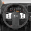 MEWANT Black Suede Car Steering Wheel Cover for Nissan Frontier 2005 - 2021 / Pathfinder 2005 - 2012 / Xterra 2005 - 2015 - Mewant Cover