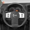 MEWANT Black Suede Car Steering Wheel Cover for Nissan Frontier 2005 - 2021 / Pathfinder 2005 - 2012 / Xterra 2005 - 2015 - Mewant Cover