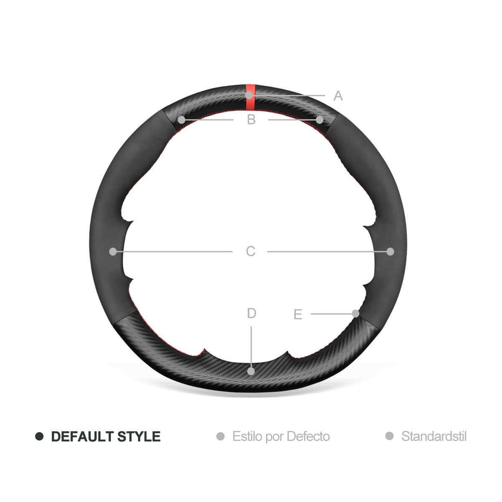 MEWANT Black Suede Car Steering Wheel Cover for Toyota Aygo 2 Peugeot 108 Citreon C1 2014 - 2021 - Alcantara, Leather, Carbon Fiber, Easy Install, Non - Slip, Best Steering Wheel Cover