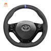 MEWANT Black Suede Car Steering Wheel Cover for Toyota Aygo 2 Peugeot 108 Citreon C1 - Mewant Cover