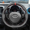 MEWANT Black Suede Car Steering Wheel Cover for Toyota Aygo 2 Peugeot 108 Citreon C1 - Mewant Cover