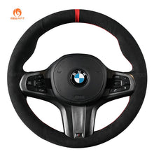 Charger l&#39;image dans la visionneuse de galerie, MEWANT Black Suede Carbon Fiber Car Steering Wheel Cover for G20 F44 G22 G26 G30 G32 G11 G14 G15 G16 G01 G02 G05 G06 G07 G29 - Mewant Cover
