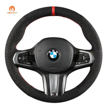 Charger l&#39;image dans la visionneuse de galerie, MEWANT Black Suede Carbon Fiber Car Steering Wheel Cover for G20 F44 G22 G26 G30 G32 G11 G14 G15 G16 G01 G02 G05 G06 G07 G29 - Mewant Cover
