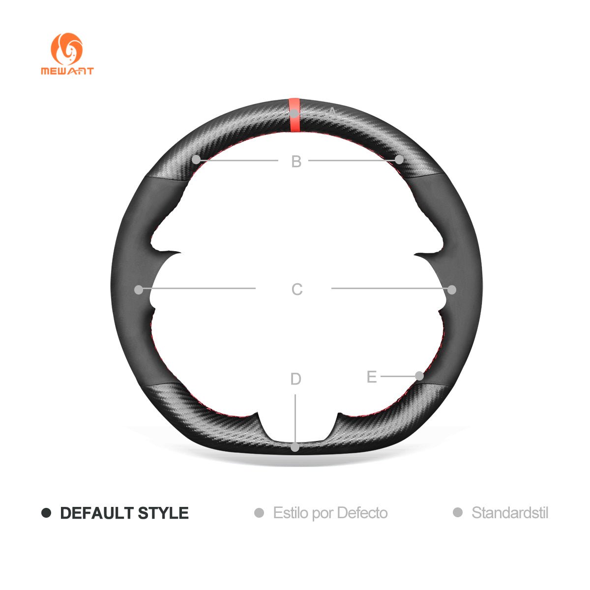 MEWANT Black Suede Leather Matte PU Carbon Fiber Car Steering Wheel Cover Braids for Kia Stinger 2017 2018 2019 2020 - Alcantara, Leather, Carbon Fiber, Easy Install, Non - Slip, Best Steering Wheel Cover