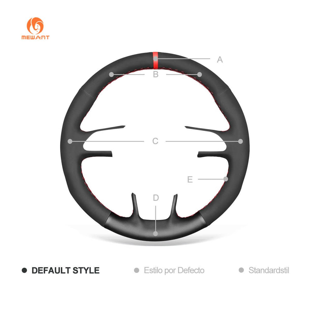 MEWANT Car Steering Wheel Cover for Audi A1 (8X) A3 (8V) Sportback A4 (B8) Avant A5 (8T) A6 (C7) A7 (G8) A8 (D4) Q3 (8U) Q5 (8R) - Alcantara, Leather, Carbon Fiber, Easy Install, Non - Slip, Best Steering Wheel Cover