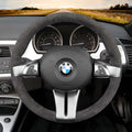 MEWANT Car Steering Wheel Cover for BMW Z4 E85 Roadster E86 Coupe 2003 - 2008 - Alcantara, Leather, Carbon Fiber, Easy Install, Non - Slip, Best Steering Wheel Cover