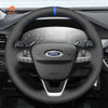 MEWANT Car Steering Wheel Cover for Ford Bronco Sport/ Ford Focus IV/ Kuga III Puma/ Bronco Sport/ Fiesta VII/ Maverick/ Tourneo Courier/ Tourneo Custom/ Transit/ E - Transit/Transit Courier/ Transit Custom/ Escape - Mewant Cover