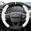 MEWANT Car Steering Wheel Cover for Ford Bronco Sport/ Ford Focus IV/ Kuga III Puma/ Bronco Sport/ Fiesta VII/ Maverick/ Tourneo Courier/ Tourneo Custom/ Transit/ E - Transit/Transit Courier/ Transit Custom/ Escape - Mewant Cover