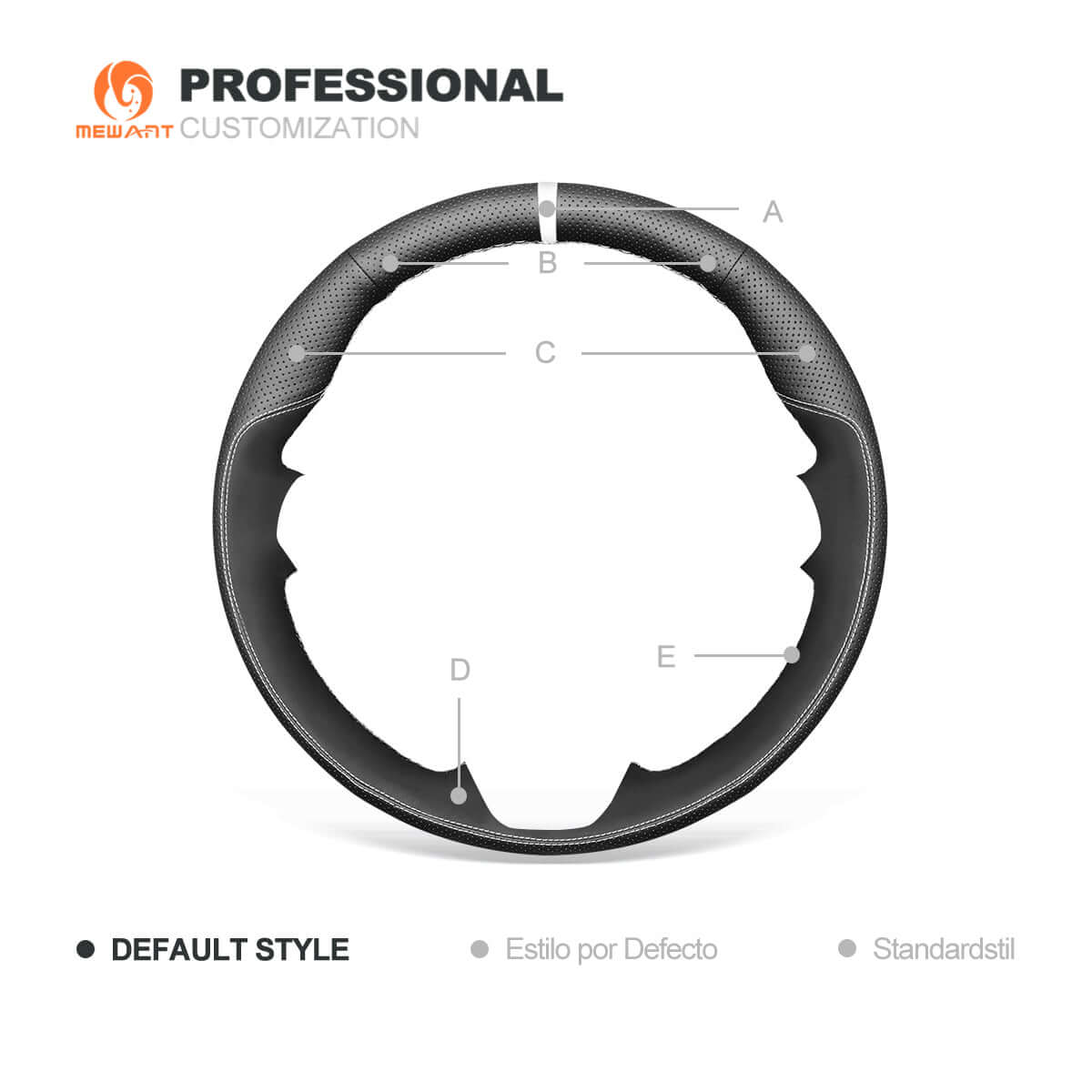 MEWANT Car Steering Wheel Cover for Ford Edge/ Fusion/ Mondeo/ S - Max/ Edge/ Galaxy - Alcantara, Leather, Carbon Fiber, Easy Install, Non - Slip, Best Steering Wheel Cover