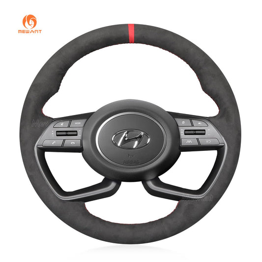 MEWANT Car Steering Wheel Cover for Hyundai i20 III 2020 - 2023 / Bayon 2021 - 2024 - Mewant Cover