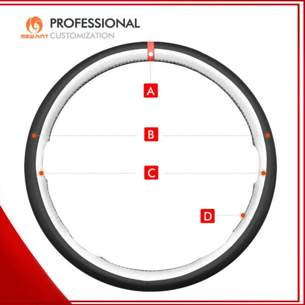 MEWANT Car Steering Wheel Cover for Jeep Wrangler Grand Cherokee - Alcantara, Leather, Carbon Fiber, Easy Install, Non - Slip, Best Steering Wheel Cover