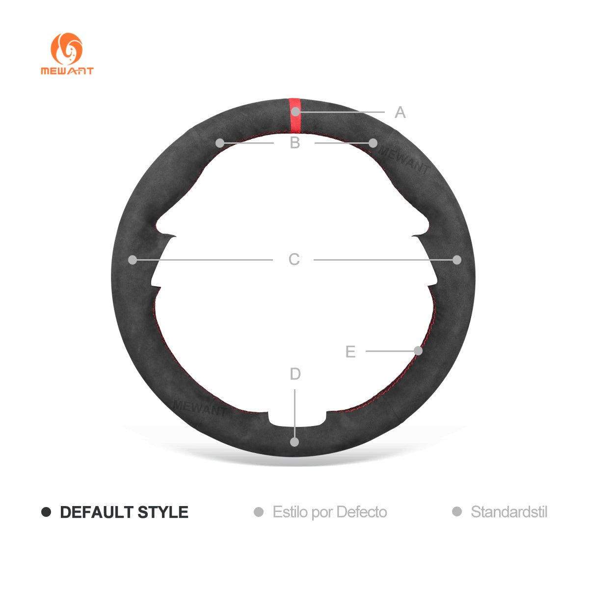 MEWANT Car Steering Wheel Cover for Porsche 911 (991) 2009 - 2016 / Boxster (981) 2009 - 2016 / Cayman (981) 2009 - 2016 / Cayenne 2011 - 2014 / Panamera 2013 - 2016 - Alcantara, Leather, Carbon Fiber, Easy Install, Non - Slip, Best Steering Wheel Cover