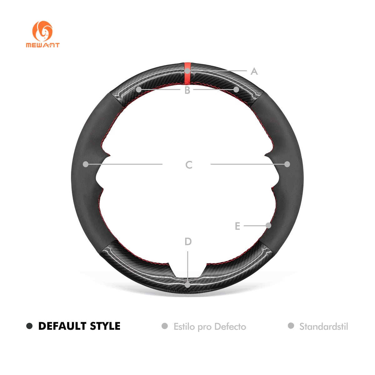 MEWANT Car Steering Wheel Cover for Porsche 911 (992) / Macan/ Panamera / Taycan - Alcantara, Leather, Carbon Fiber, Easy Install, Non - Slip, Best Steering Wheel Cover