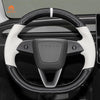 Mewant Car Steering Wheel Cover - for Tesla Model 3 Highland 2023 2024 2025 Model Y - US in stock - Alcantara, Leather, Carbon Fiber, Easy Install, Non - Slip, Best Steering Wheel Cover