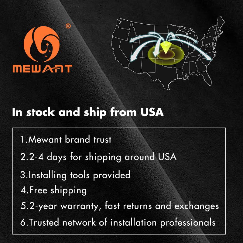 Mewant Car Steering Wheel Cover - for Tesla Model 3 Highland 2023 2024 2025 Model Y - US in stock - Alcantara, Leather, Carbon Fiber, Easy Install, Non - Slip, Best Steering Wheel Cover