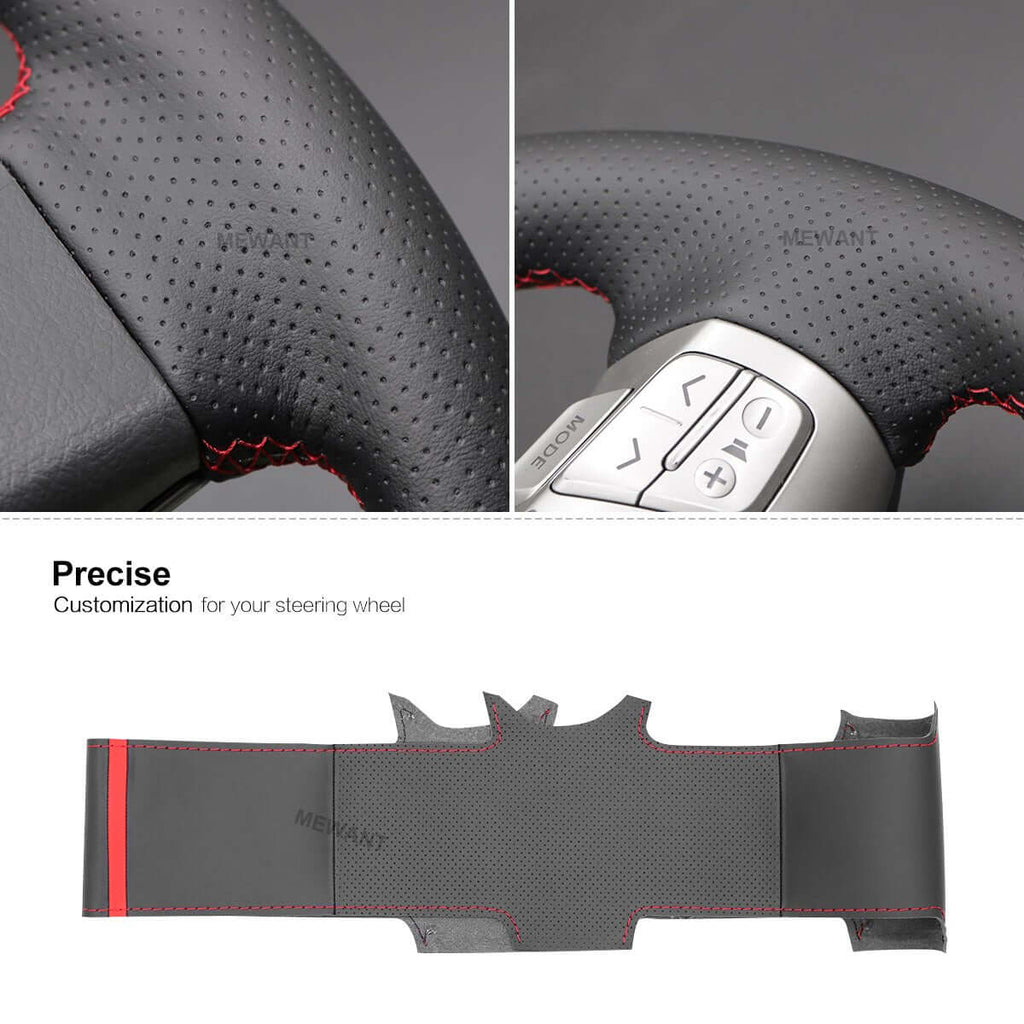 MEWANT Car Steering Wheel Cover for Toyota Solara (Camry Solara) 2007 - 2008 / Venza 2009 - 2012 - Alcantara, Leather, Carbon Fiber, Easy Install, Non - Slip, Best Steering Wheel Cover