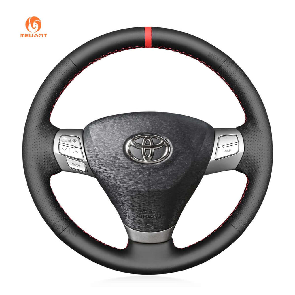 MEWANT Car Steering Wheel Cover for Toyota Solara (Camry Solara) 2007 - 2008 / Venza 2009 - 2012 - Alcantara, Leather, Carbon Fiber, Easy Install, Non - Slip, Best Steering Wheel Cover