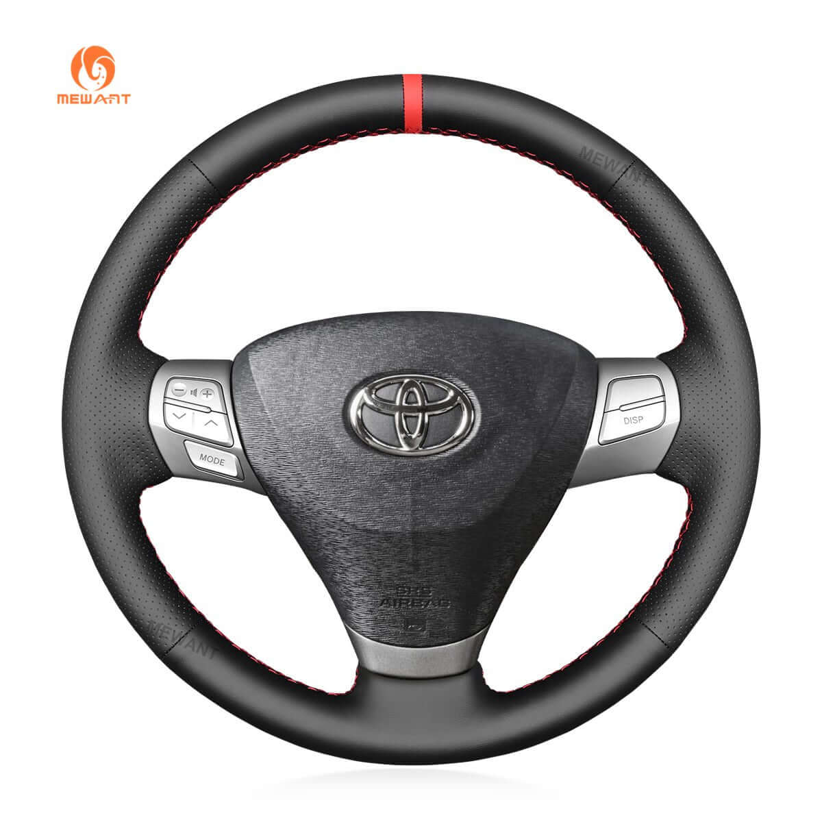 MEWANT Car Steering Wheel Cover for Toyota Solara (Camry Solara) 2007 - 2008 / Venza 2009 - 2012 - Alcantara, Leather, Carbon Fiber, Easy Install, Non - Slip, Best Steering Wheel Cover