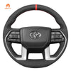 MEWANT Car Steering Wheel Cover for Toyota Tacoma Tundra Sequoia - Alcantara, Leather, Carbon Fiber, Easy Install, Non - Slip, Best Steering Wheel Cover